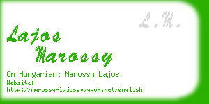 lajos marossy business card